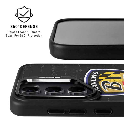 NFL Baltimore Ravens - Alternate Distressed Galaxy S25 Ultra Kickstand Case